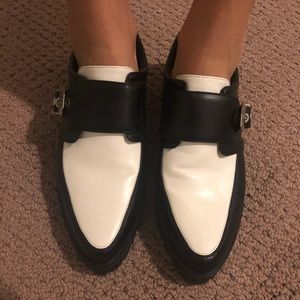 Zara Black & White Moccasin Creepers